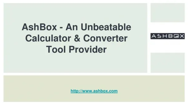 AshBox - An Unbeatable Calculator & Converter Tool Provider