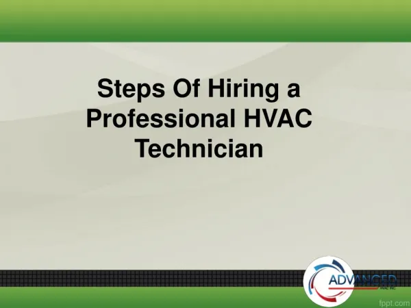Steps Of Hiring a Professional HVAC Technician