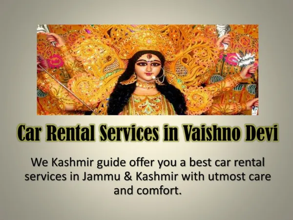 Delhi to vaishno devi car rental services