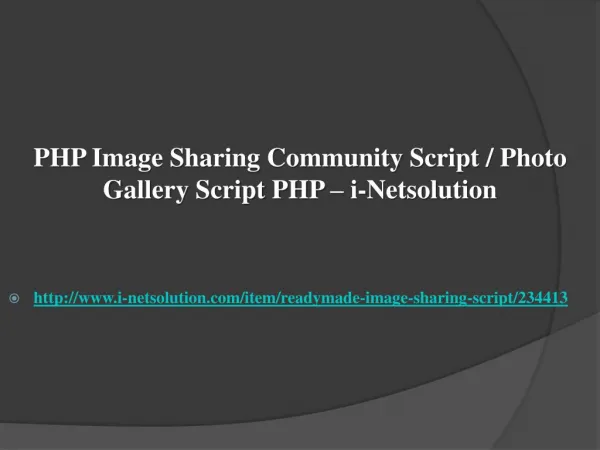 PHP Image Sharing Community Script / Photo Gallery Script PHP – i-Netsolution