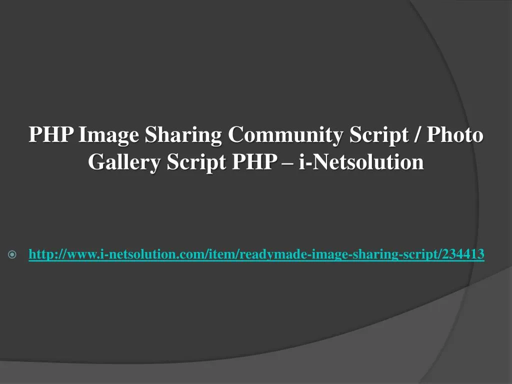 php image sharing community script photo gallery script php i netsolution