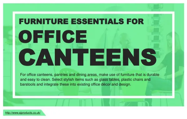 Basic furniture that businesses should invest in for canteens
