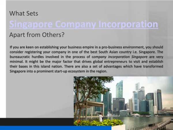 What Sets Company Incorporation Singapore Apart from Others