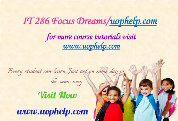 IT 286 Focus Dreams/uophelp.com