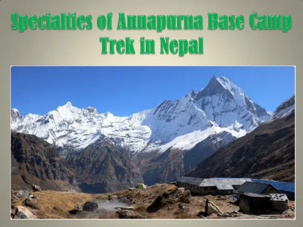 Specialties of Annapurna Base Camp Trek in Nepal