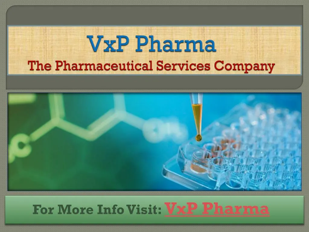 vxp pharma the pharmaceutical services company
