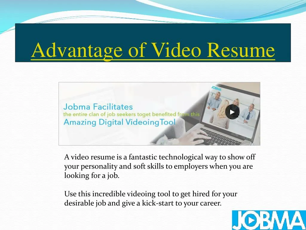 advantage of video resume