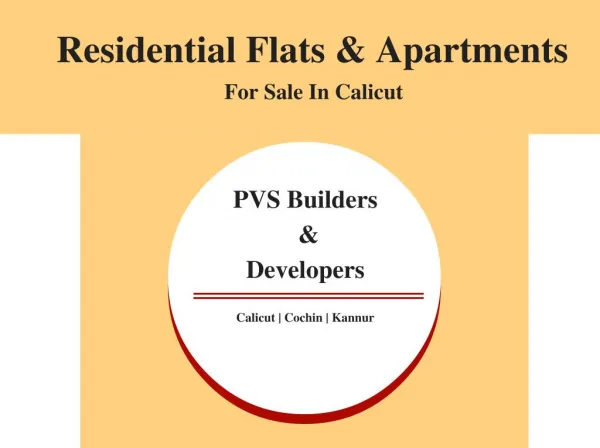 Residential flats & apartments for sale in calicut