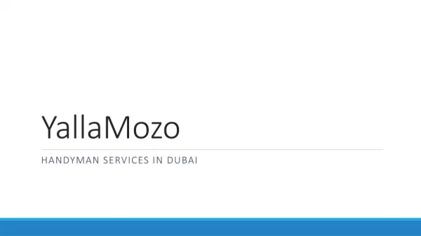 Handyman Services offered online by YallaMozo