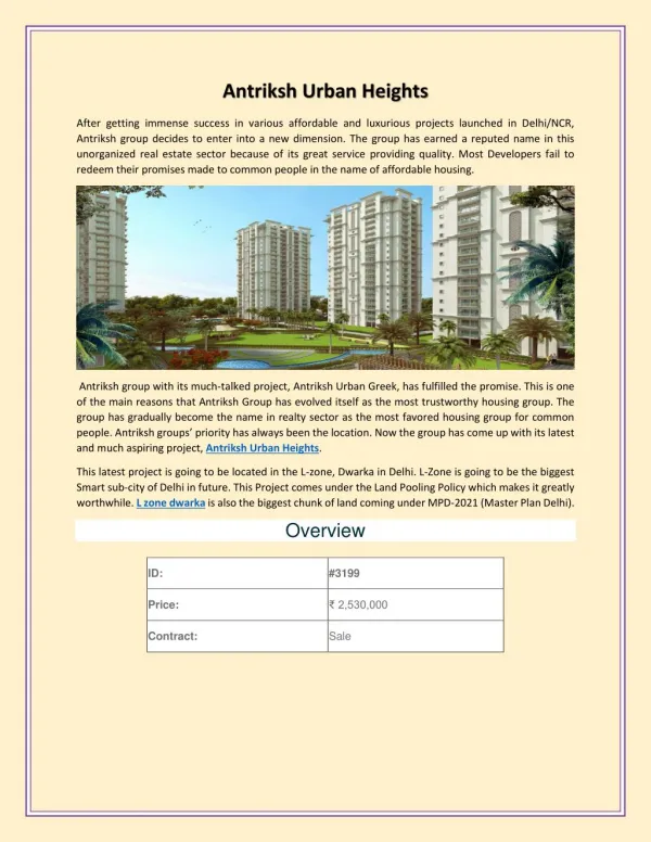 Antriksh urban heights