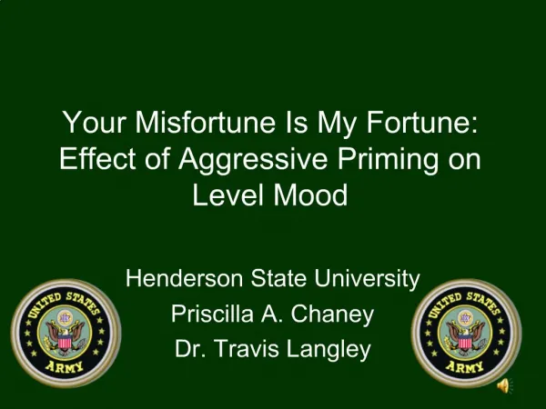 Your Misfortune Is My Fortune: Effect of Aggressive Priming on Level Mood