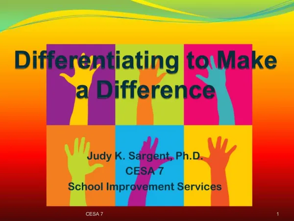 Differentiating to Make a Difference