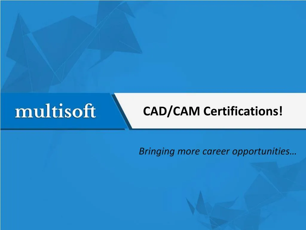 cad cam certifications