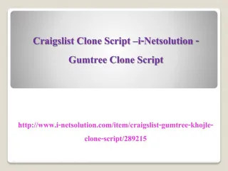Craigslist Clone Script –i-Netsolution - Gumtree Clone Script