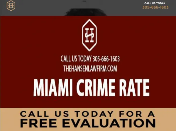 Crime rate in Miami, Florida