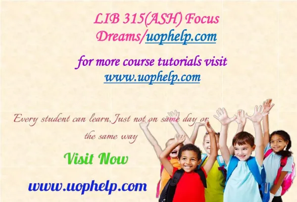 LIB 315(ASH) Focus Dreams/uophelp.com