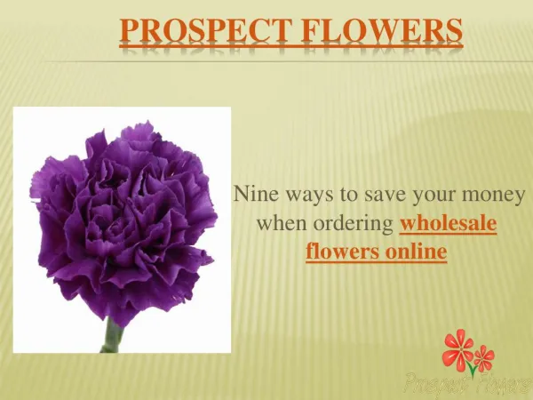 Nine ways to save your money when ordering wholesale flowers online