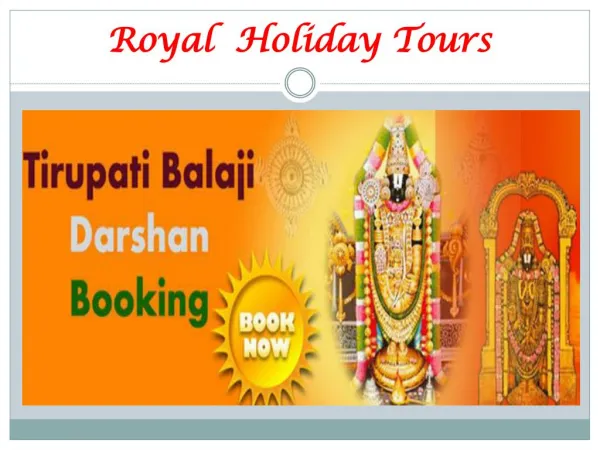 Tirupati balaji Darshan Package & Booking online