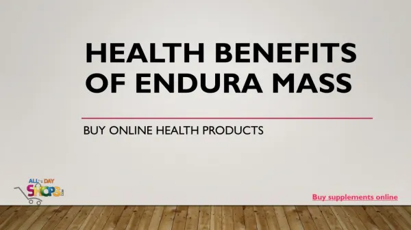 Top Health Benefits of Endura Mass – A Weight Gainer