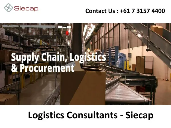 Logistics Consultants –Siecap