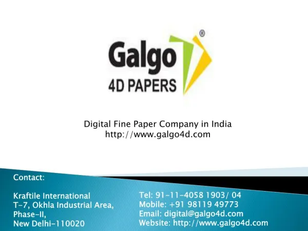 Digital Print Paper — Galgo4d Papers