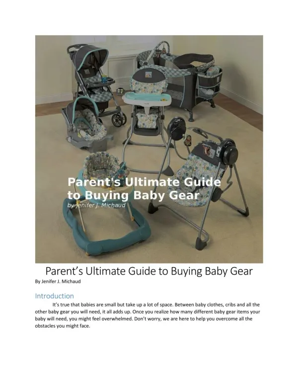 Parent’s Ultimate Guide to Buying Baby Gear