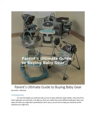 Parent’s Ultimate Guide to Buying Baby Gear - slide 1