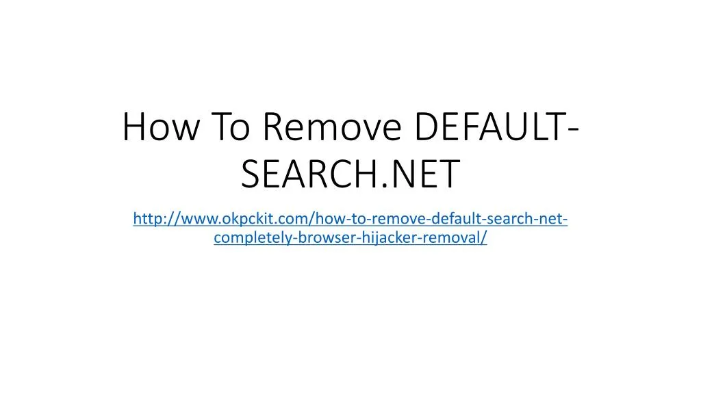 how to remove default search net