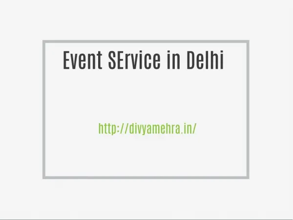 Delhi Eveny Service