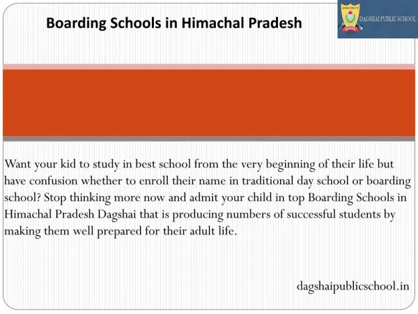 Boarding Schools in Himachal Pradesh