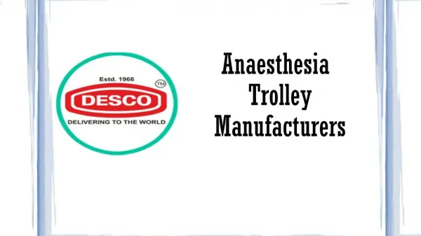Anaesthesia Trolley Manufacturers
