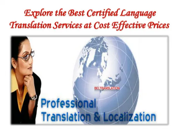 Explore the best certified language translation services at cost effective prices