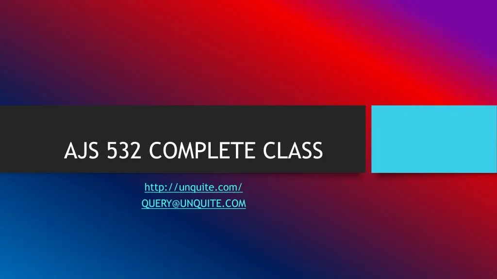 ajs 532 complete class