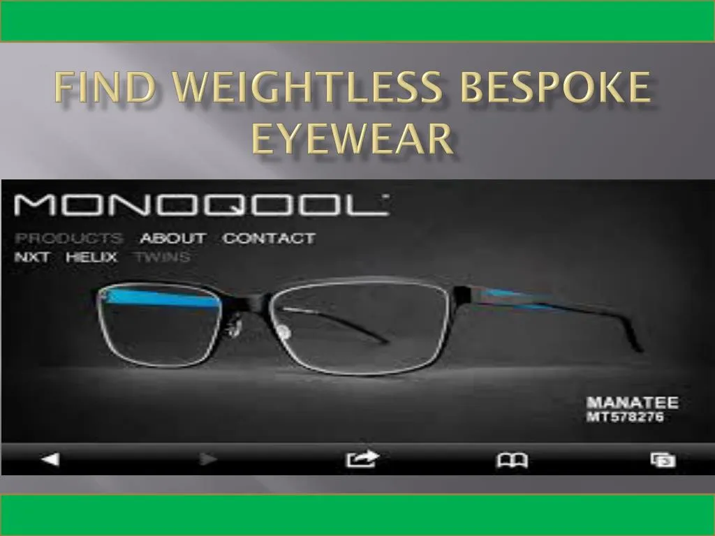 find weightless bespoke eyewear