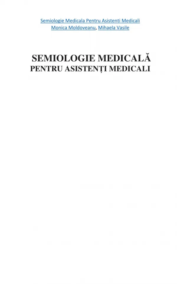 Simptomatologie medicala asistenti medicali