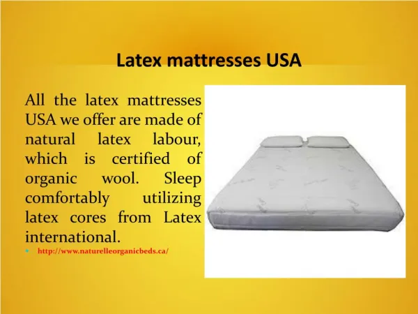 Latex mattresses USA