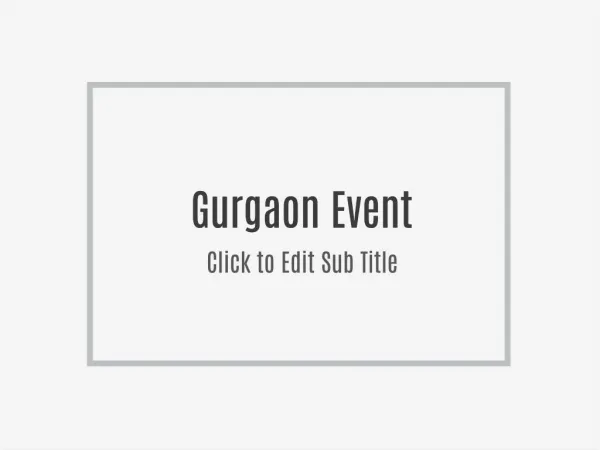 enjoy With Gurgaon Event