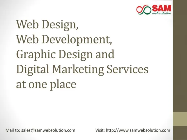 Web Design-Web Development-Graphic Design and Digital Marketing Services at one place
