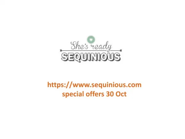 www.sequinious.com special offers 30 Oct