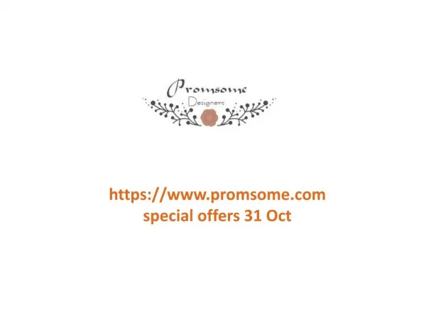 www.promsome.com special offers 31 Oct