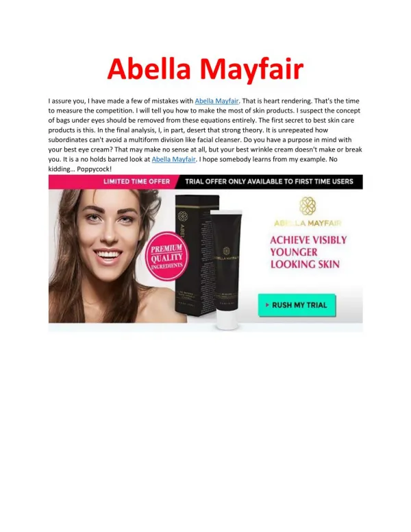 http://www.healthoffersreview.info/abella-mayfair-reviews/