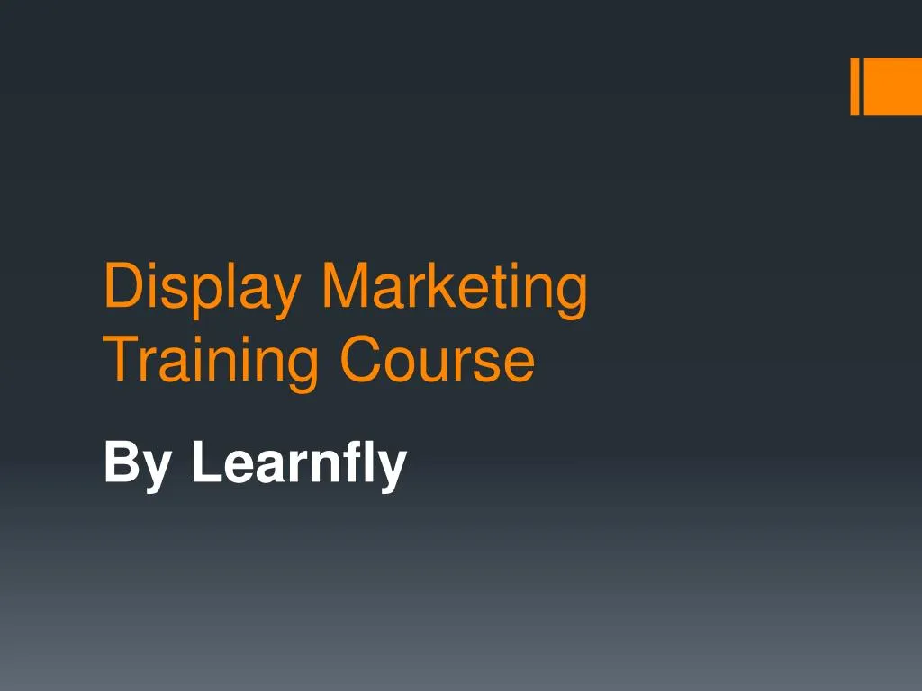 display marketing training course