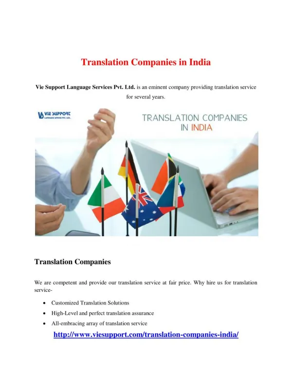 Translation Companies in India