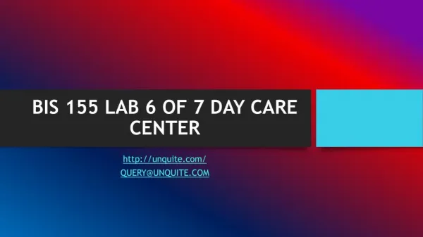 bis 155 lab 6 of 7 day care center