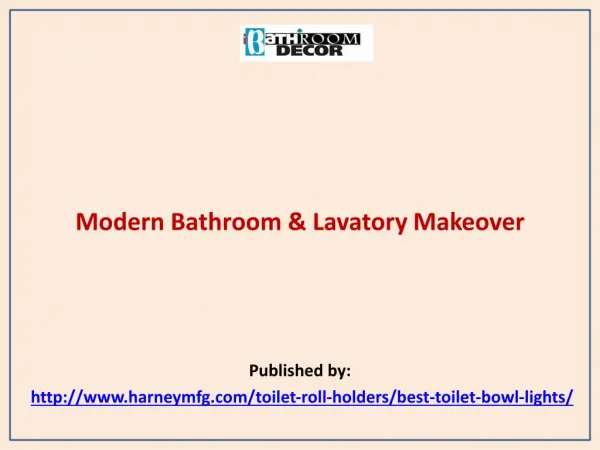 Modern Bathroom & Lavatory Makeover