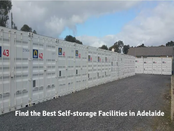 Find the Best Self-storage Facilities in Adelaide