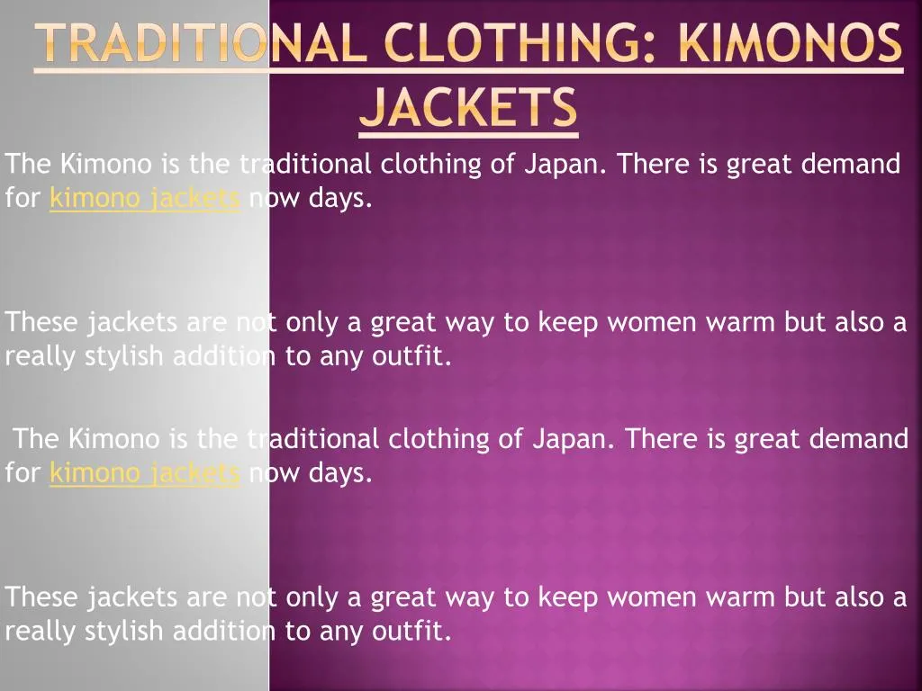 traditional clothing kimonos jackets