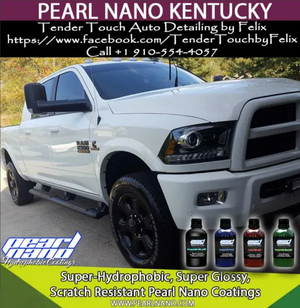 Tender Touch Auto Detailing by Felix in Kentucky is Now Pearl Nano Installer
