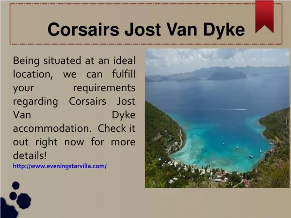 Corsairs Jost Van Dyke
