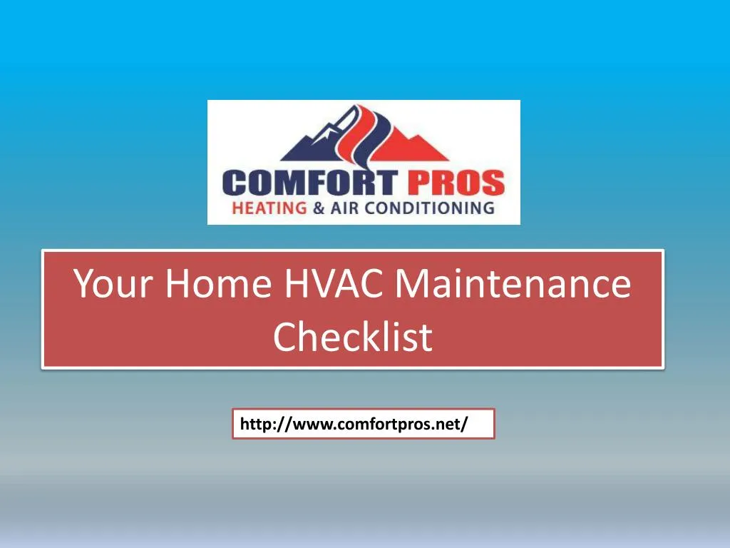 your home hvac maintenance checklist
